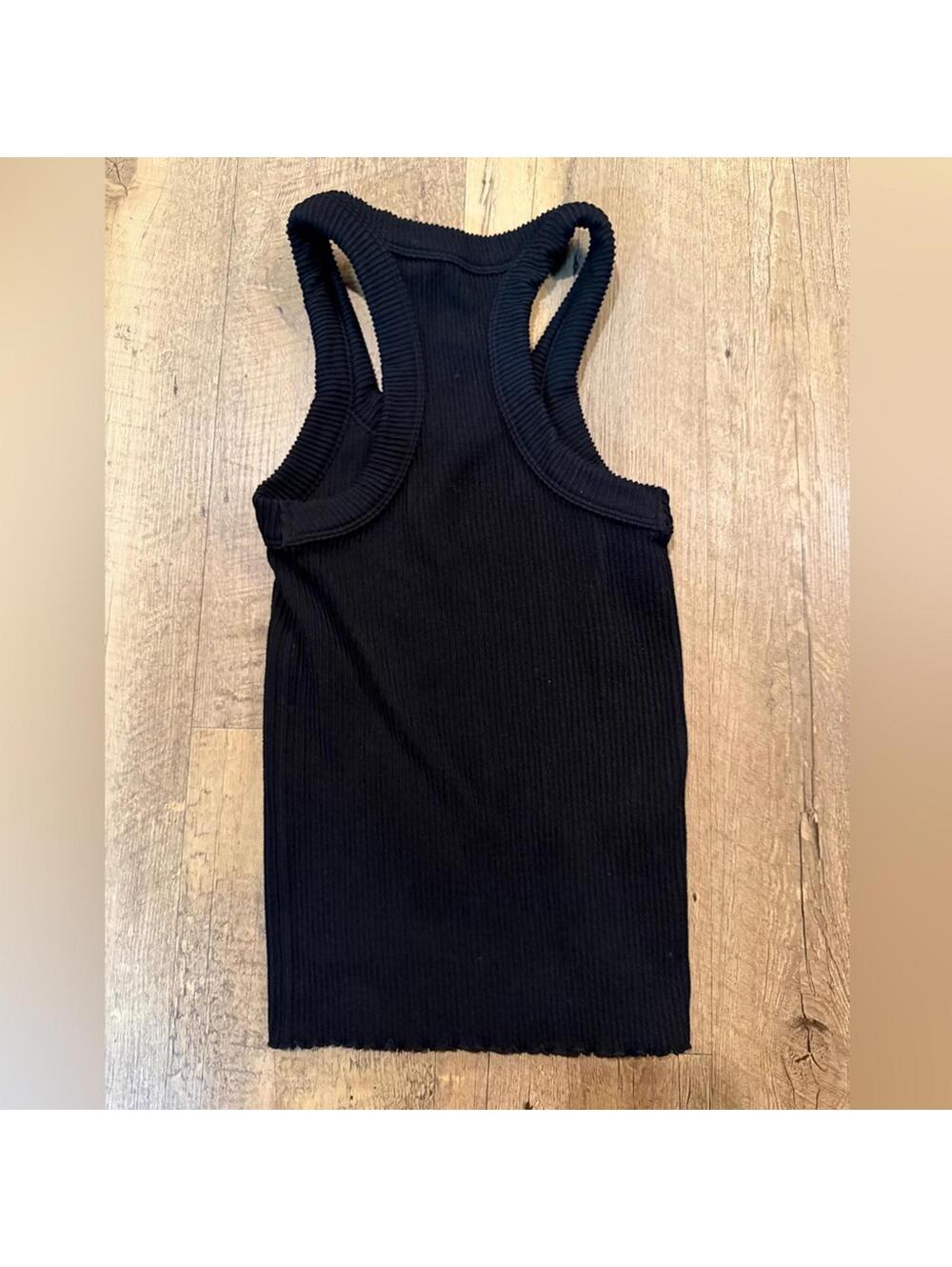Free People Black Ribbed Racerback Tank - Picture 4 of 4